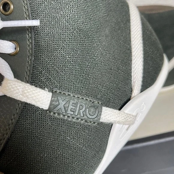 Xero Shoes Toronto Green Canvas Minimalist Barefoot High Top Sneaker Men's 13